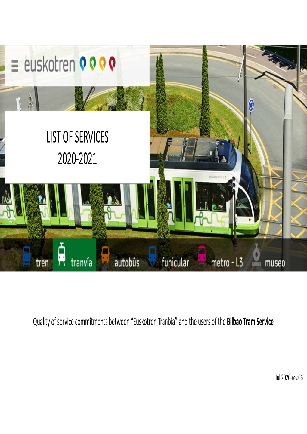 2020-21 List of Services Bilbao Tramway- INGLES