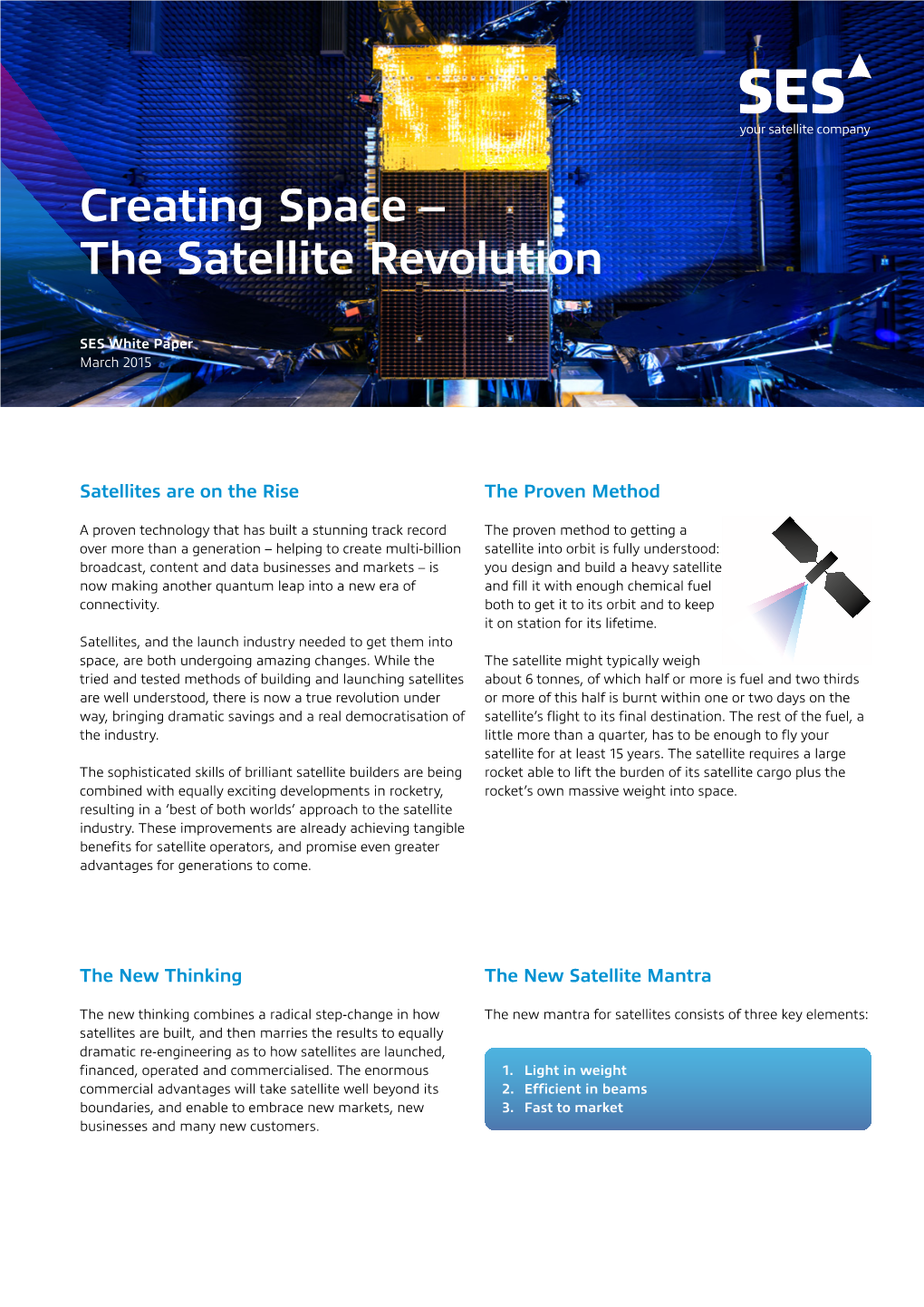 Creating Space – the Satellite Revolution