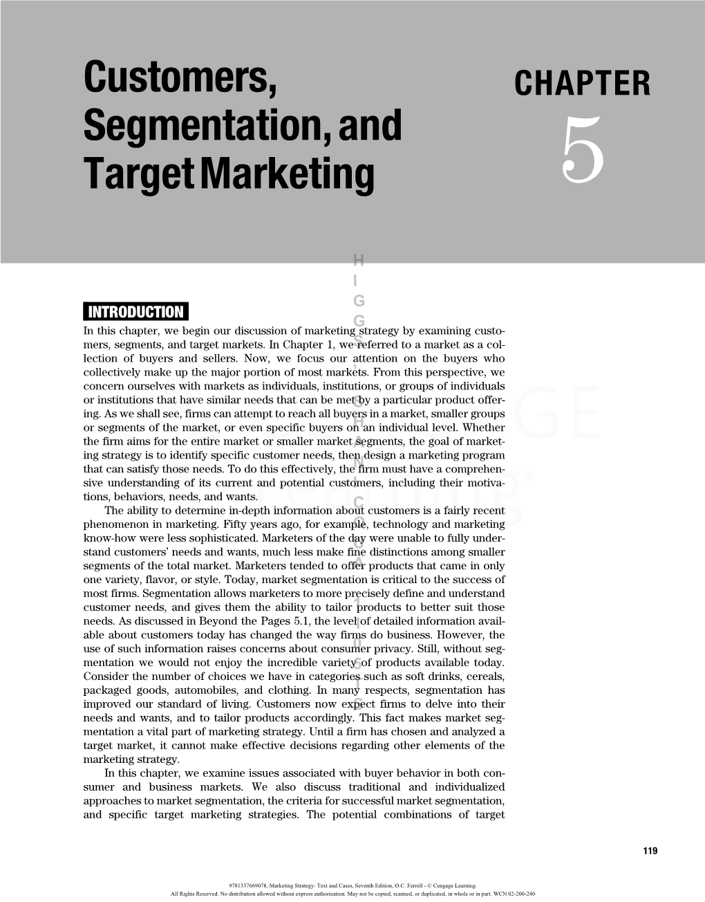 Customers, Segmentation,And Targetmarketing