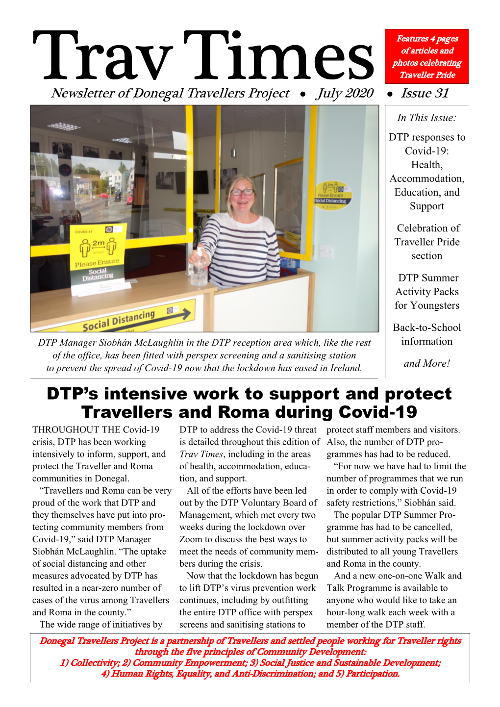 Newsletter of Donegal Travellers Project July 2020 Issue 31