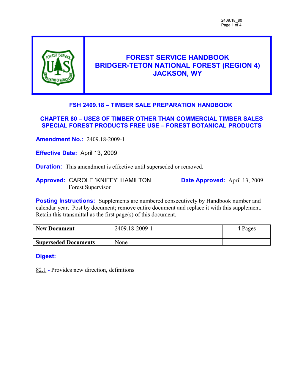 Fsh 2409.18 Timber Sale Preparation Handbook