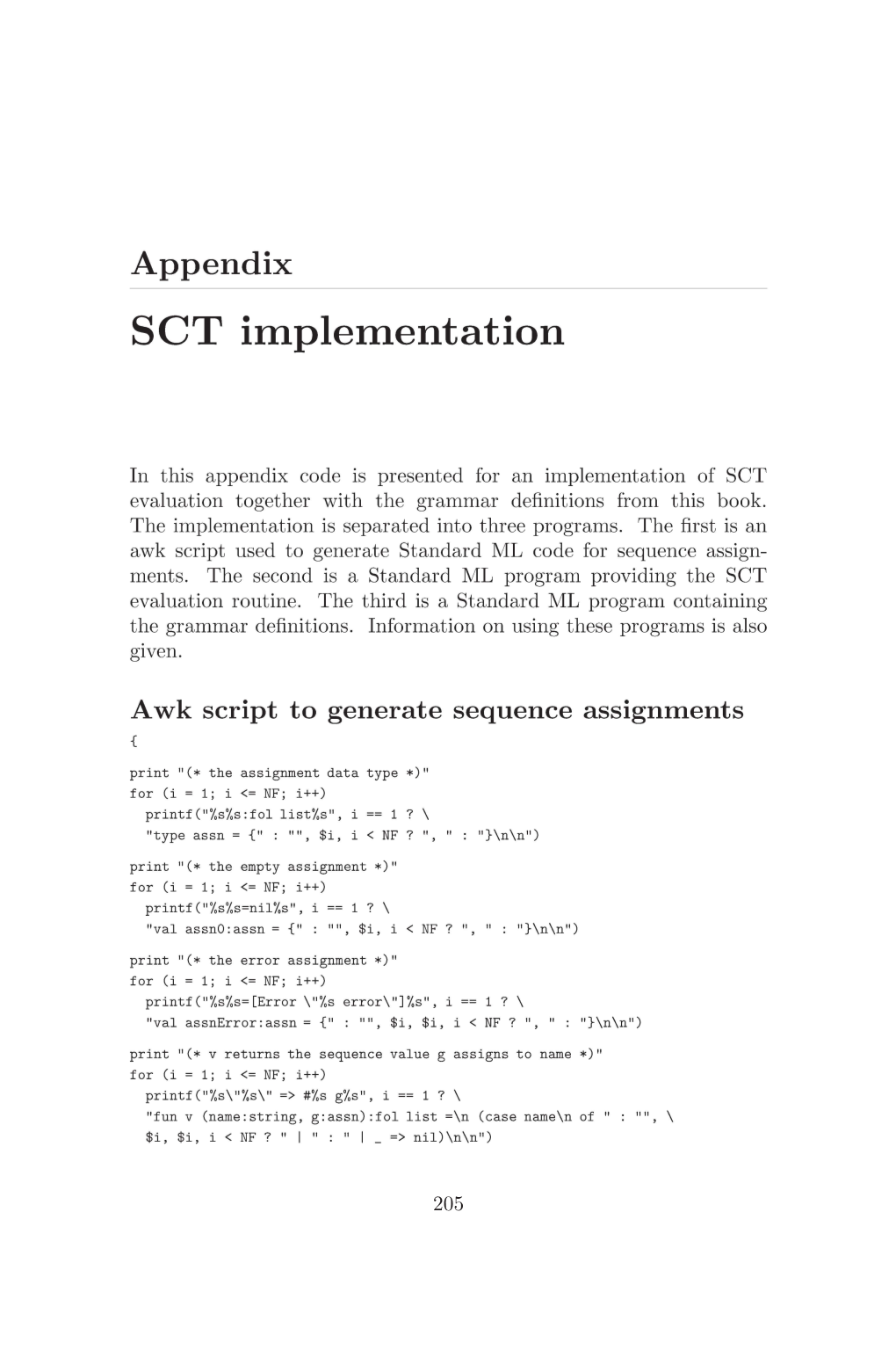 SCT Implementation