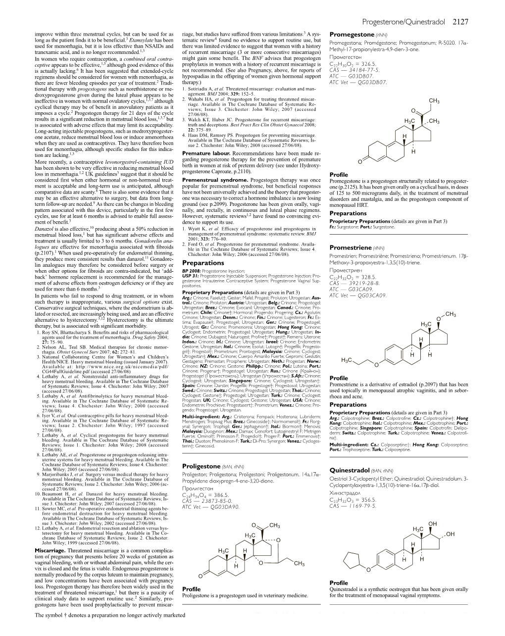 Progesterone/Quinestradol 2127