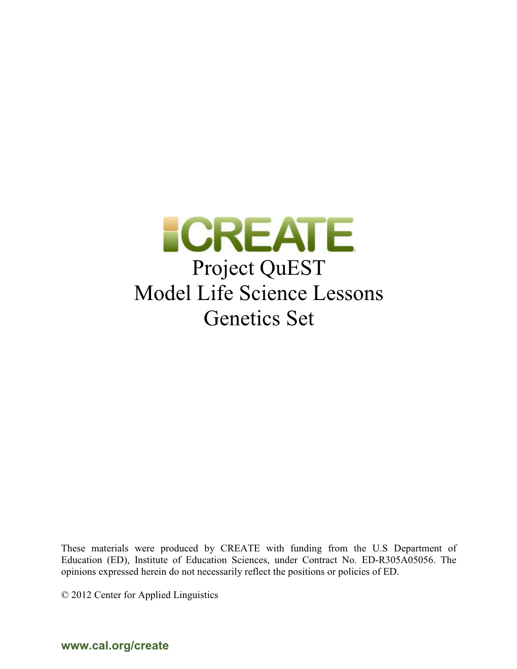 Project Quest Model Life Science Lessons Genetics Set