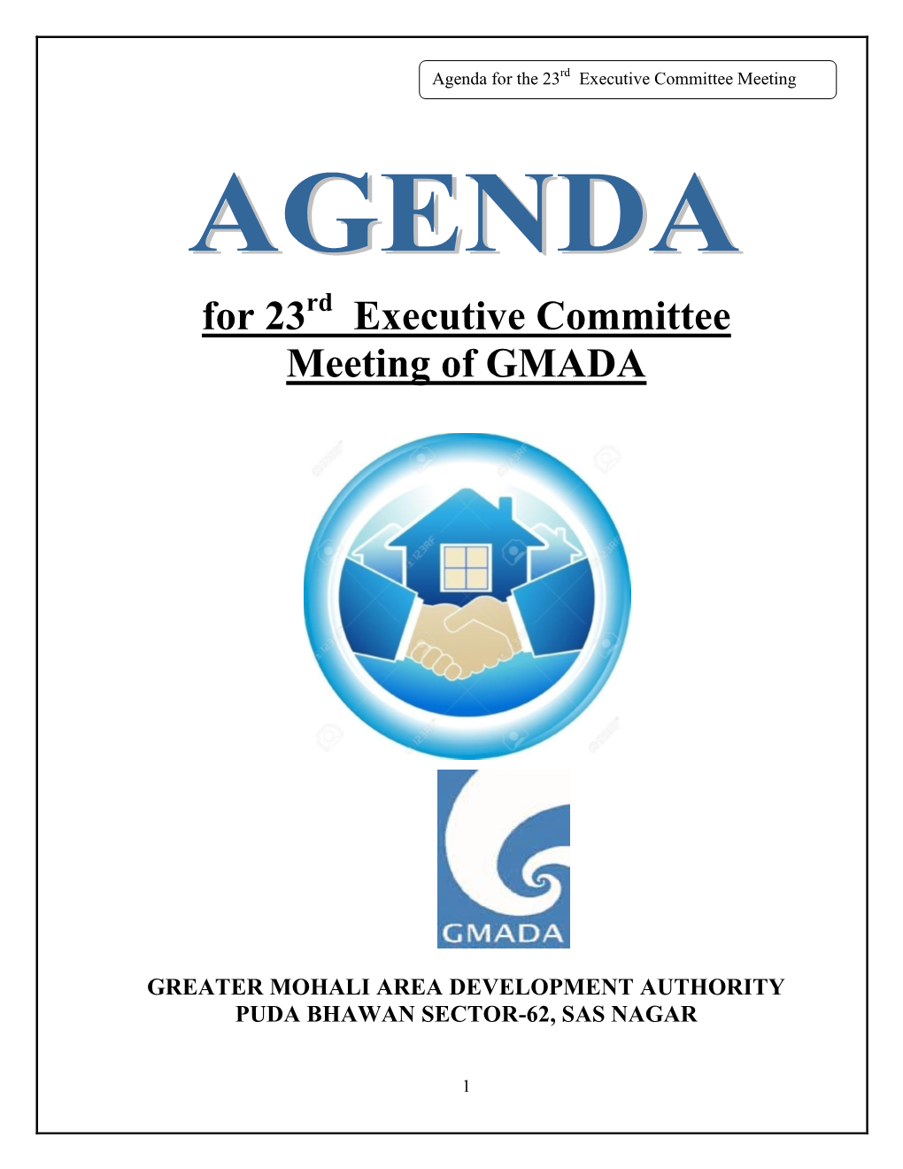 For 23 Executive Committee Meeting of GMADA