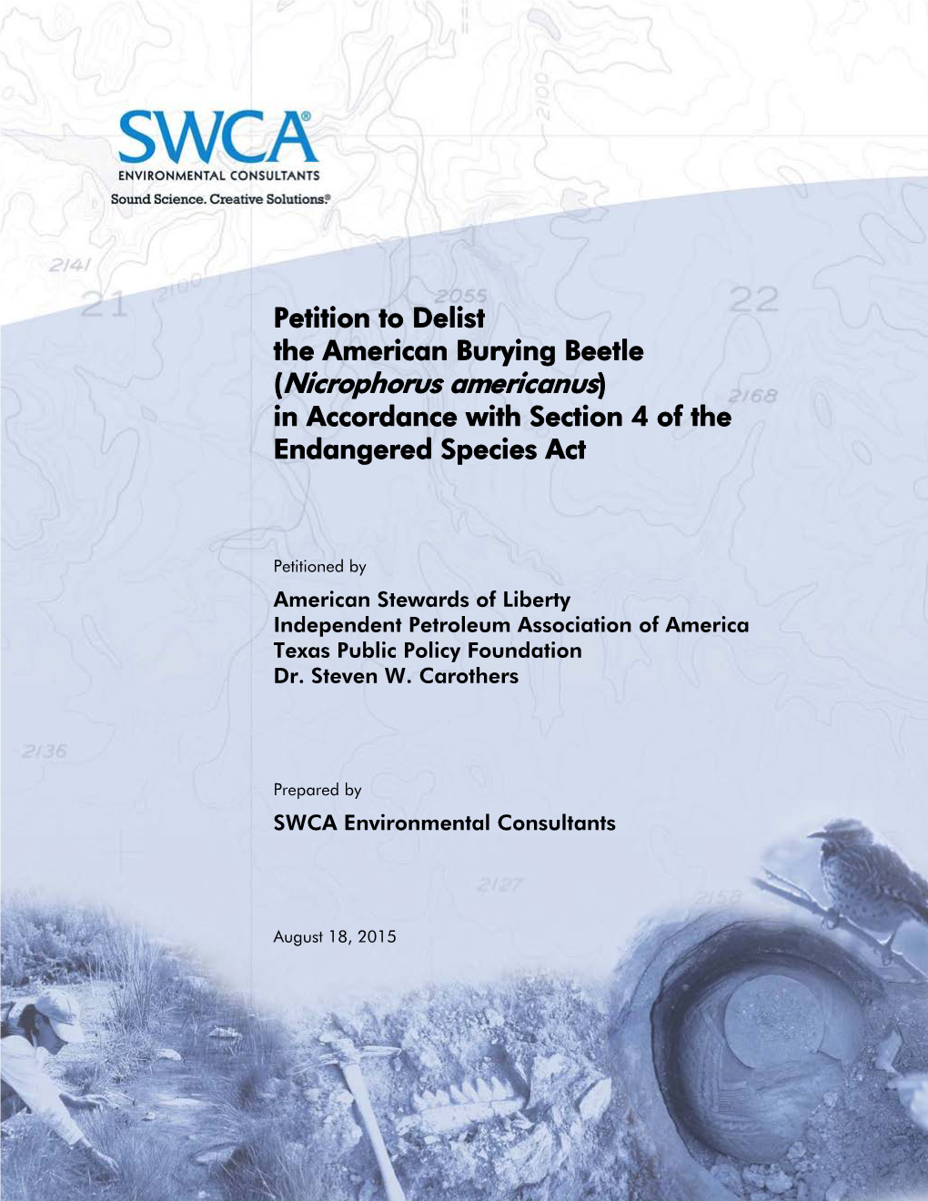 Joint Petition to Delist the American Burying Beetle