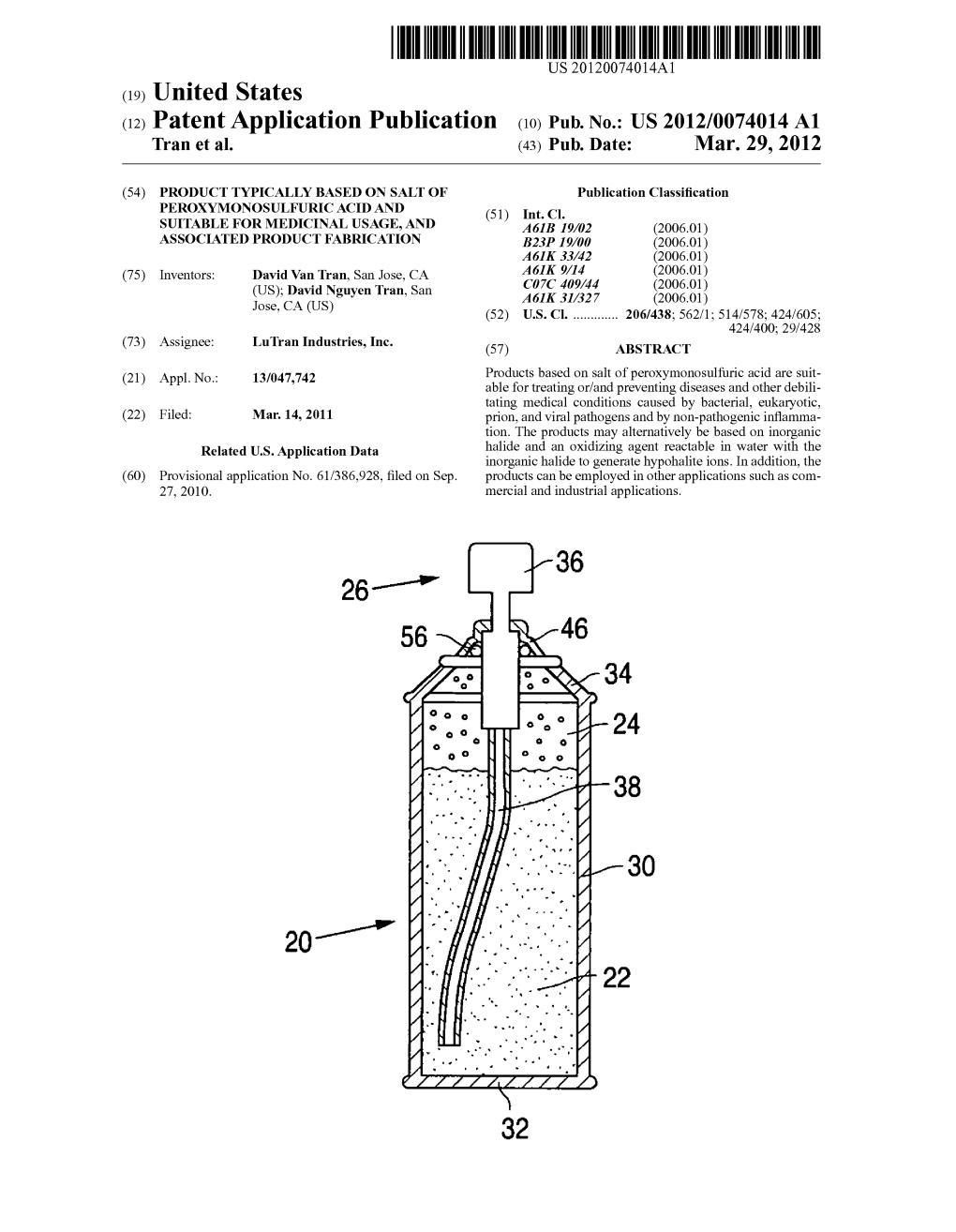 Us 2012/0074.014 A1 2 .. 1