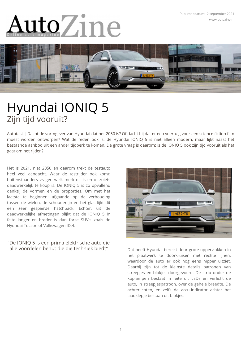 Hyundai IONIQ 5 Zijn Tijd Vooruit?