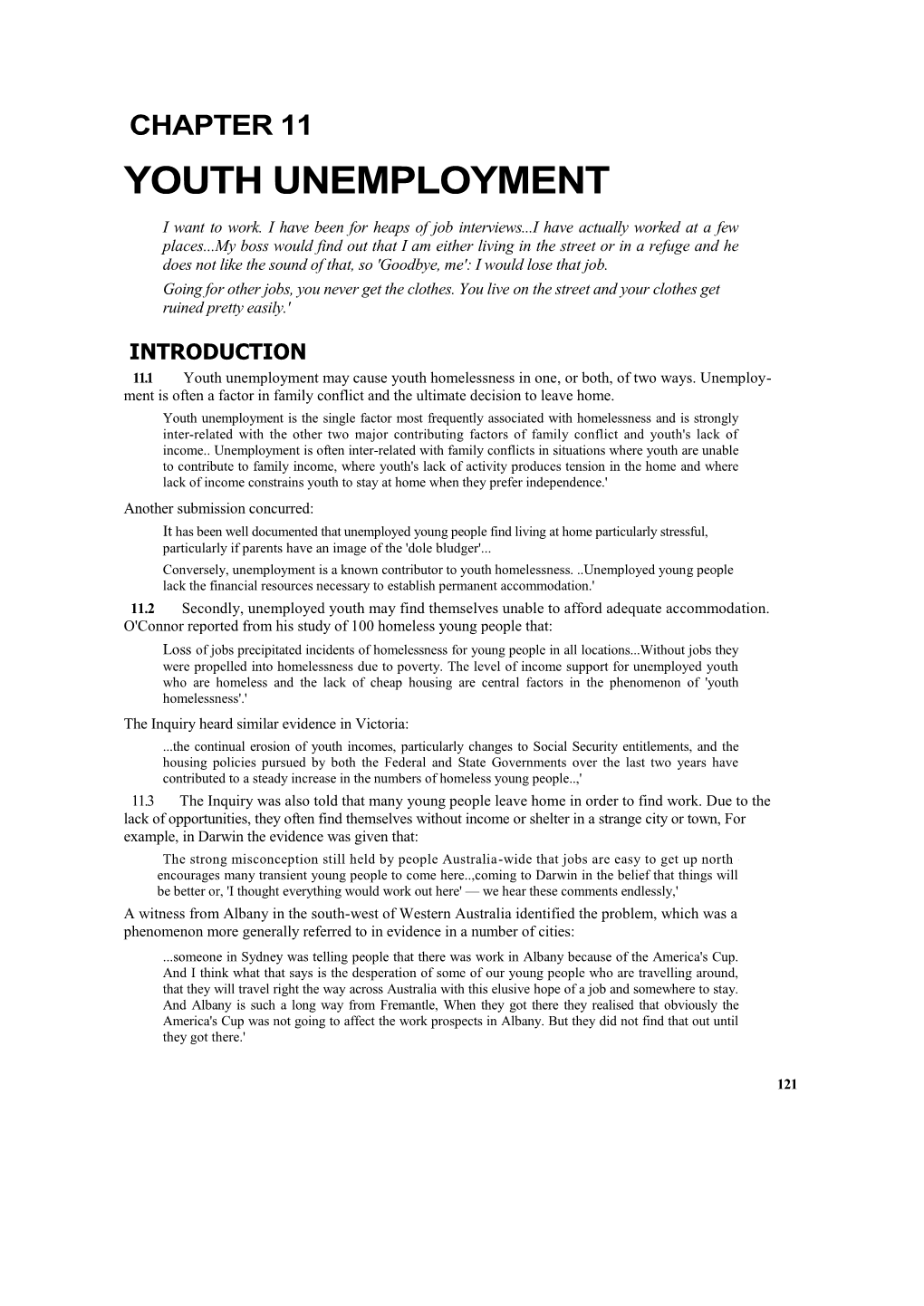 Chapter 11 Youth Unemployment