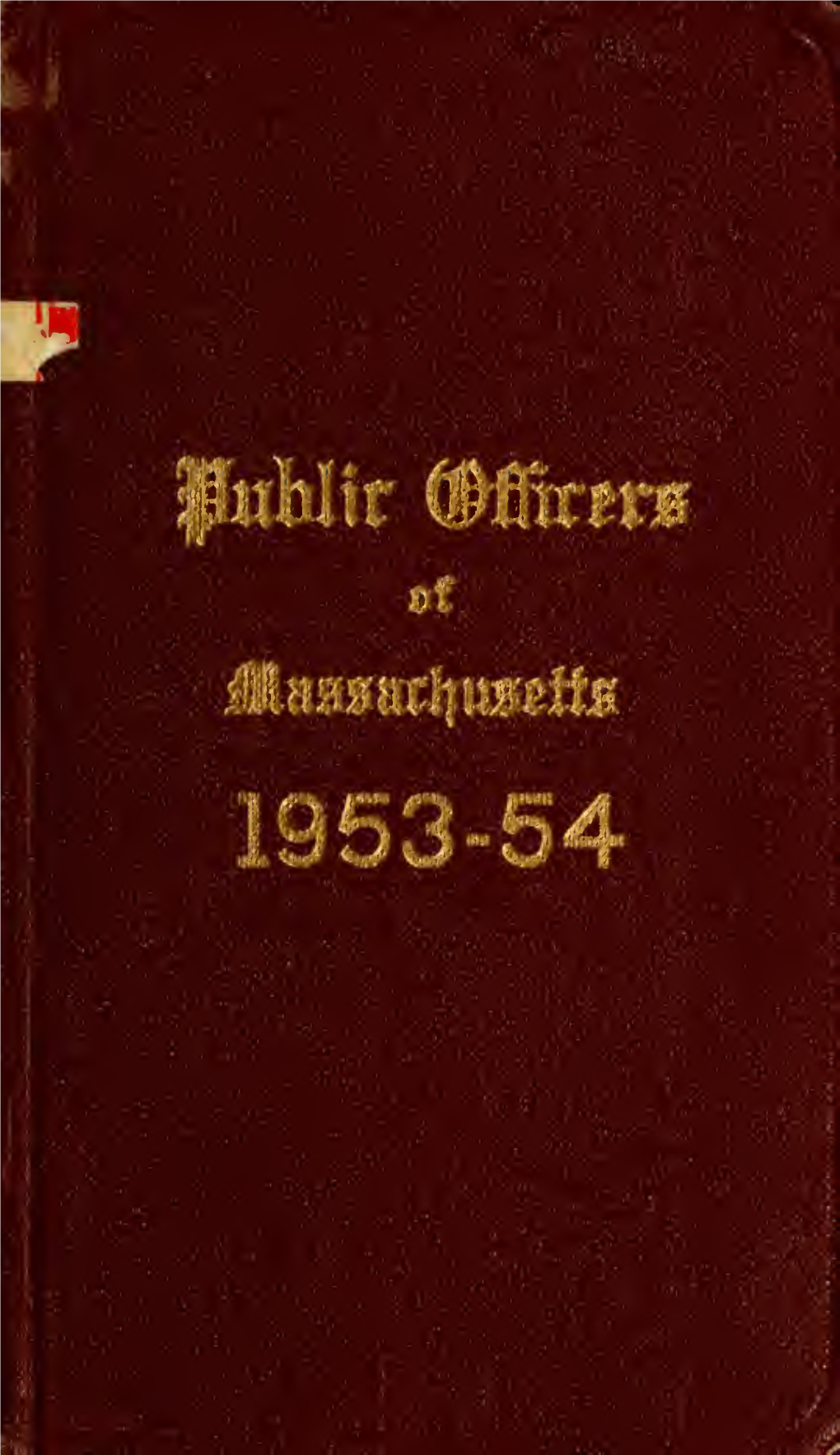 Public Officers of the COMMONWEALTH of MASSACHUSETTS