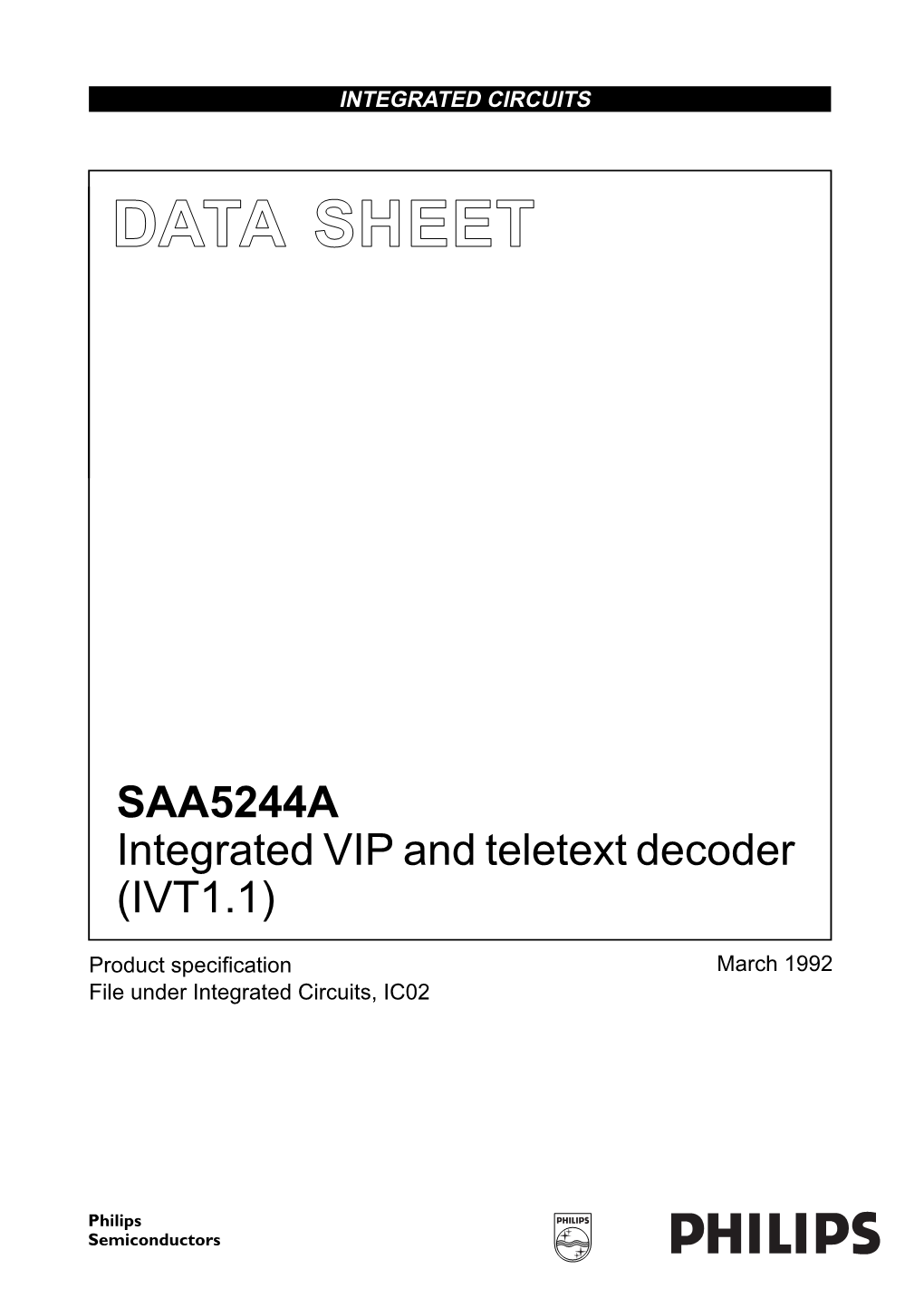 Integrated VIP and Teletext Decoder (IVT1.1)