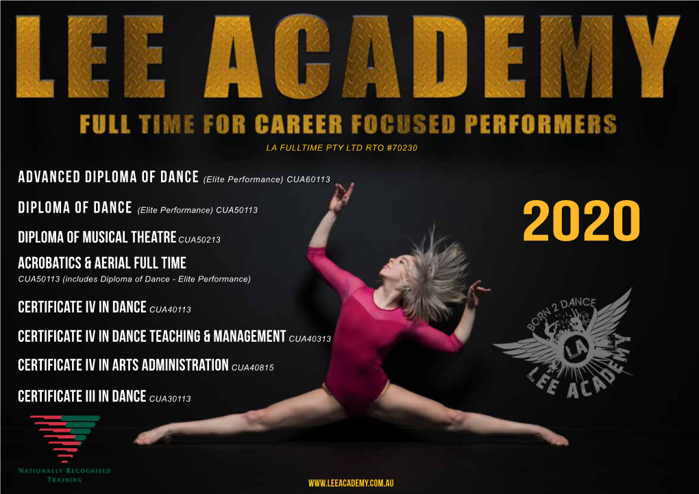 Advanced Diploma of Dance (Elite Performance) CUA60113