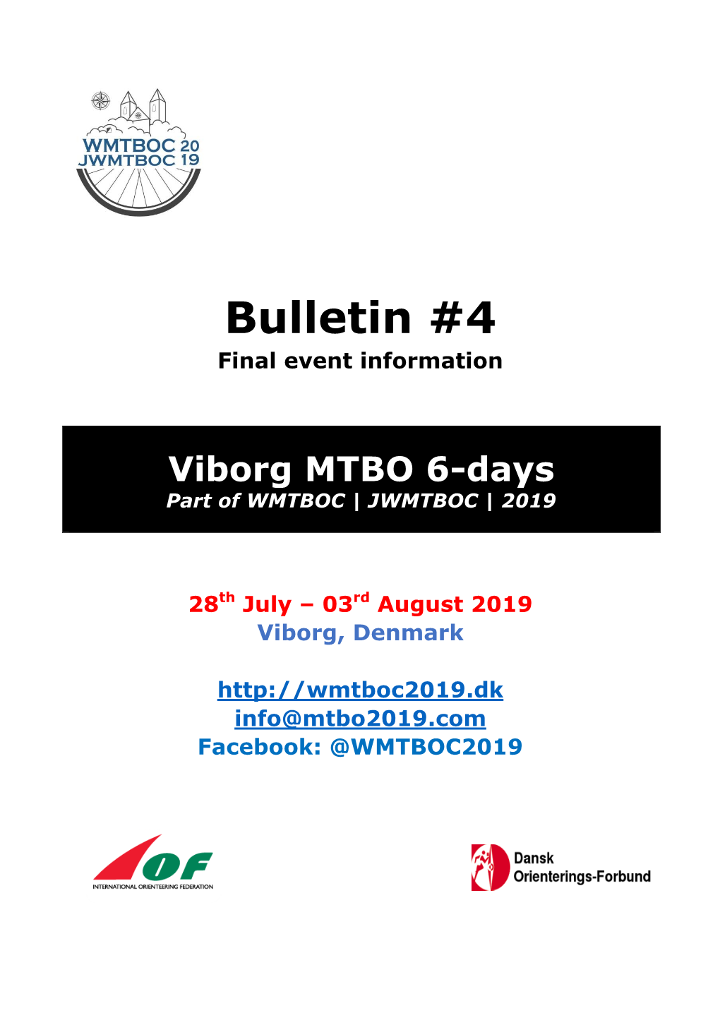 Bulletin #4 Final Event Information