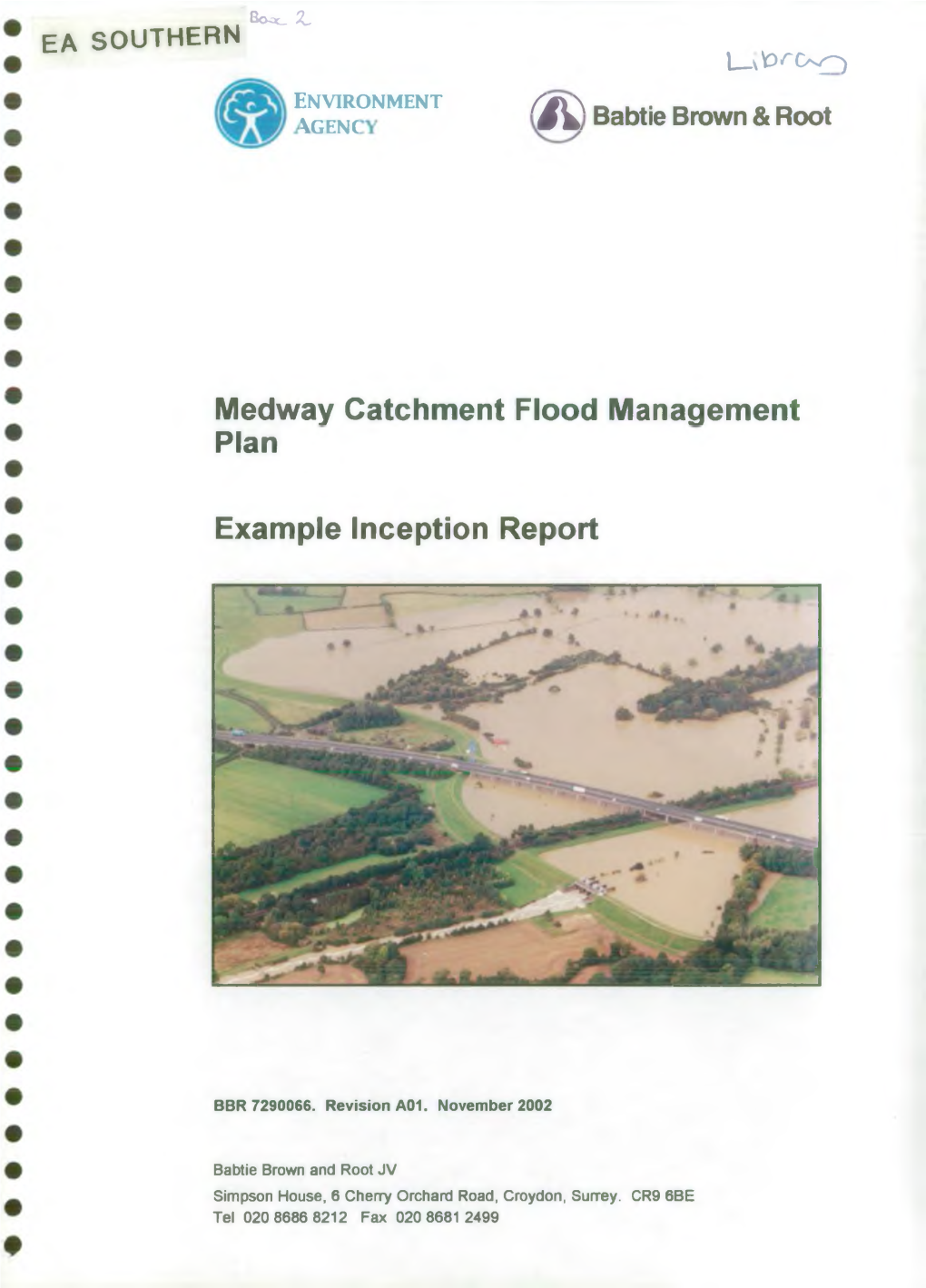 Medway Catchment Flood Management Plan Example Inception Study
