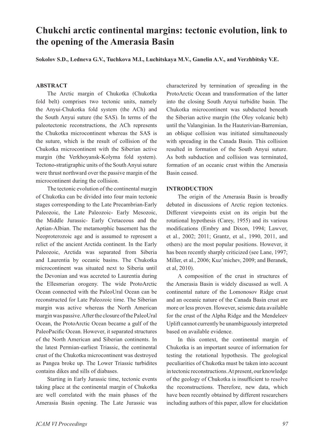 Chukchi Arctic Continental Margins: Tectonic Evolution, Link to the Opening of the Amerasia Basin