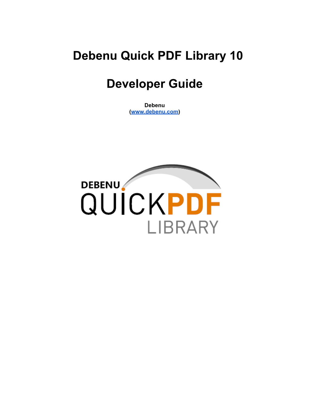 Debenu Quick PDF Library 10 Developer Guide