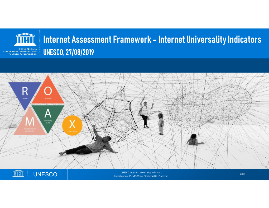 Internet Universality Indicators UNESCO, 27/08/2019