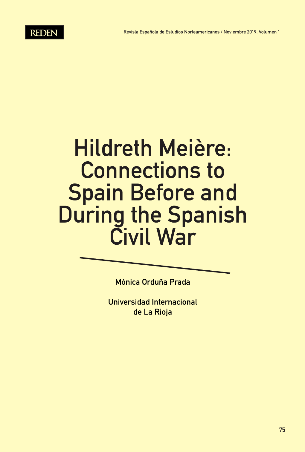 Hildreth Meière: Connections to Spain Before and During the Spanish Civil War