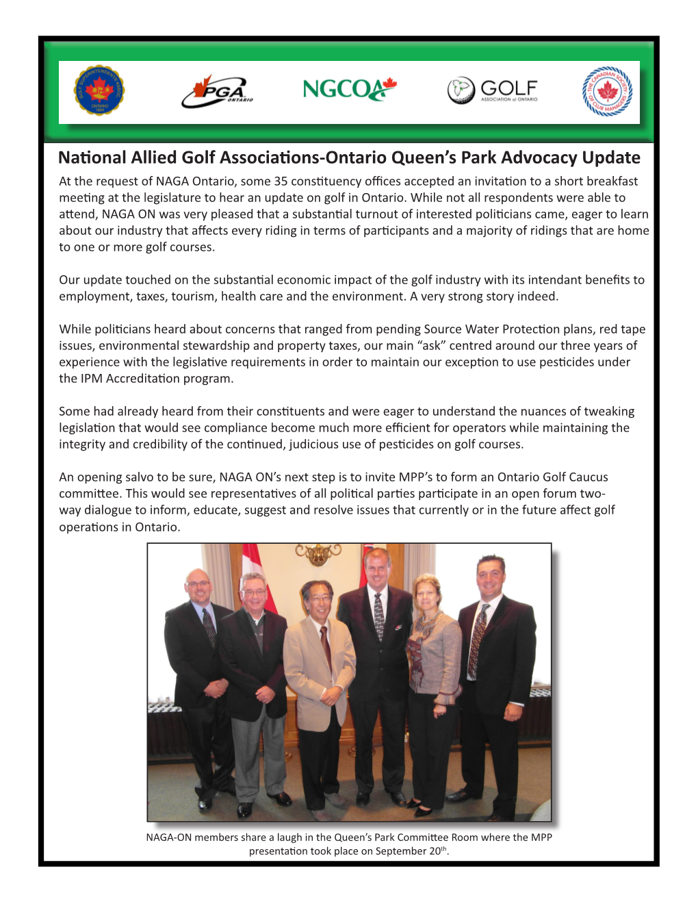 National Allied Golf Associations-Ontario Queen's Park