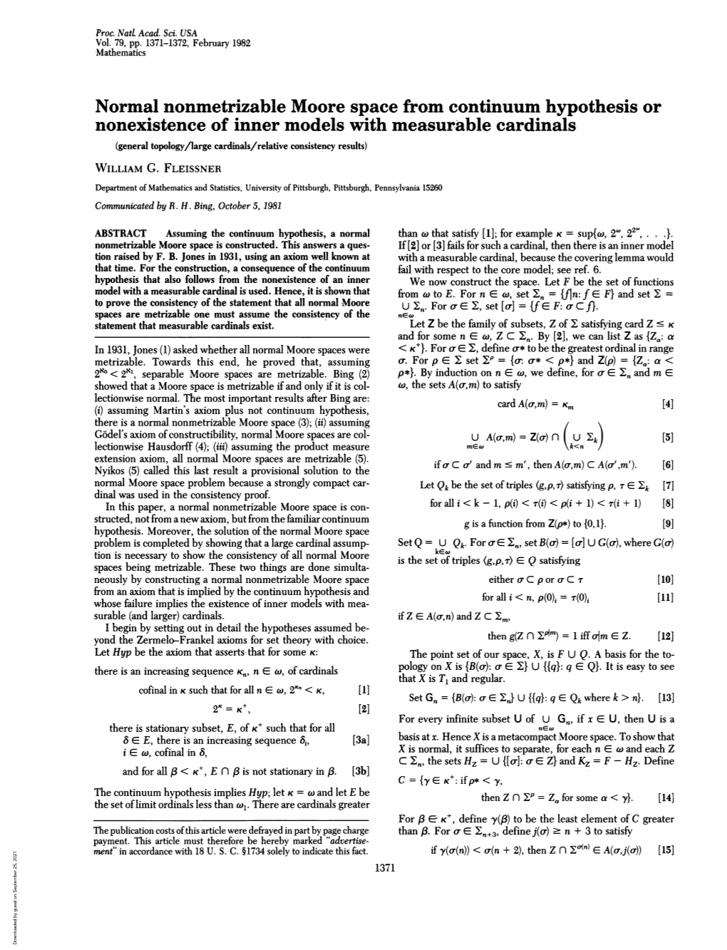 Normal Nonmetrizable Moore Space from Continuum Hypothesis Or