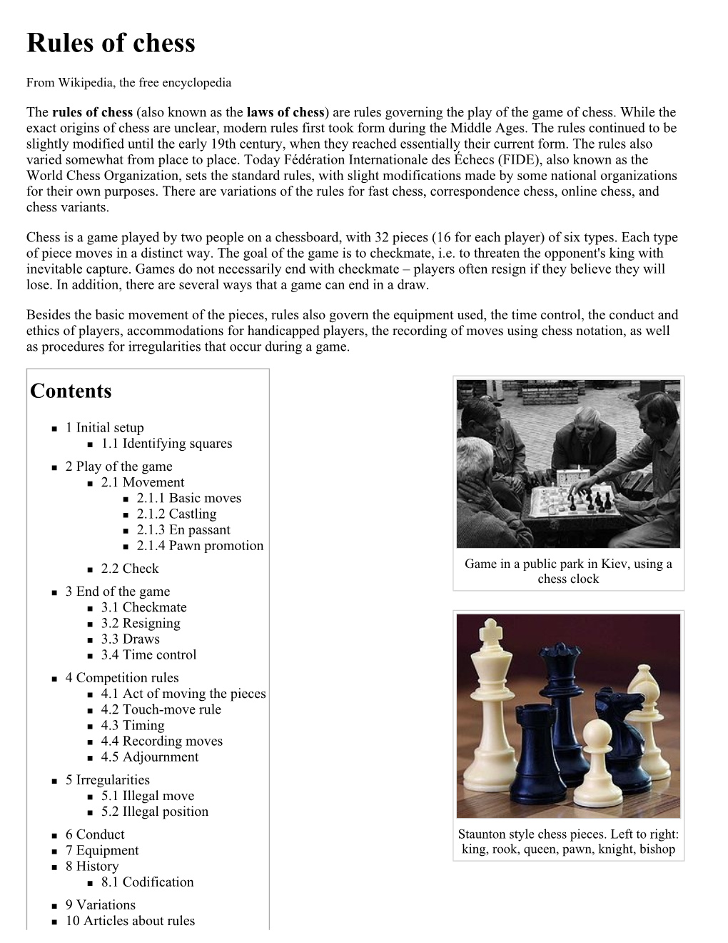 Rules of Chess