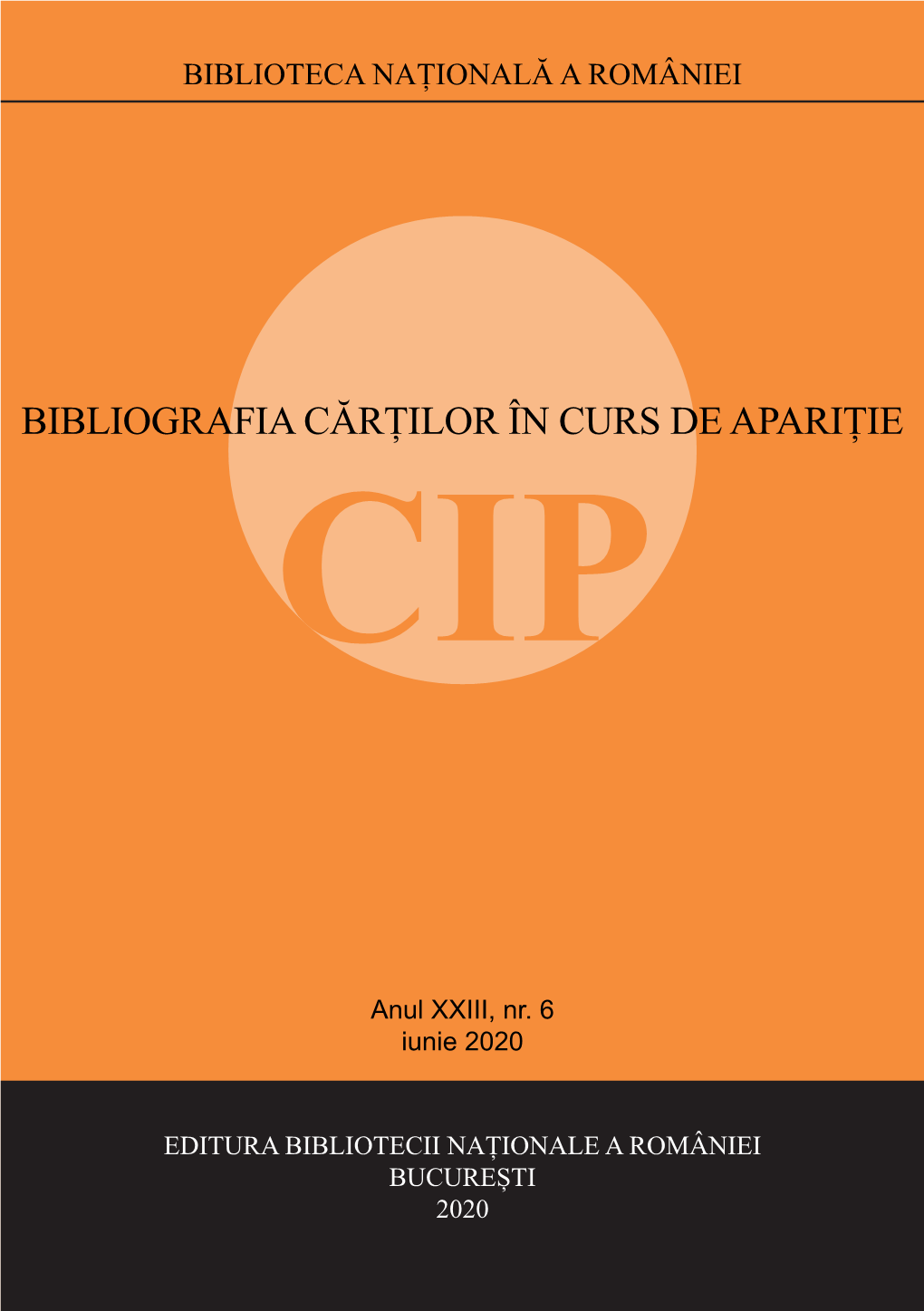 Bibliografia Cărților În Curs De Apariție Cip