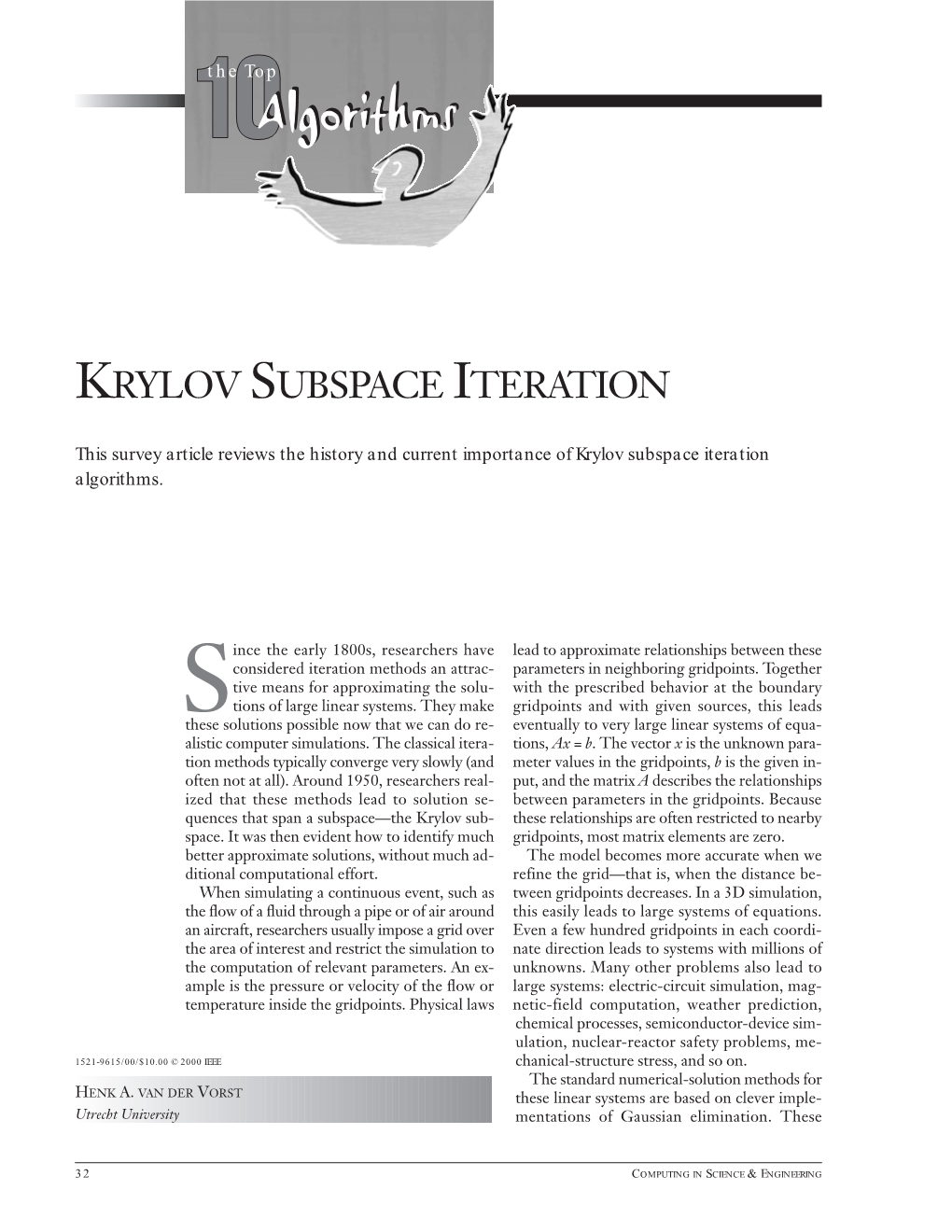 Krylov Subspace Iteration