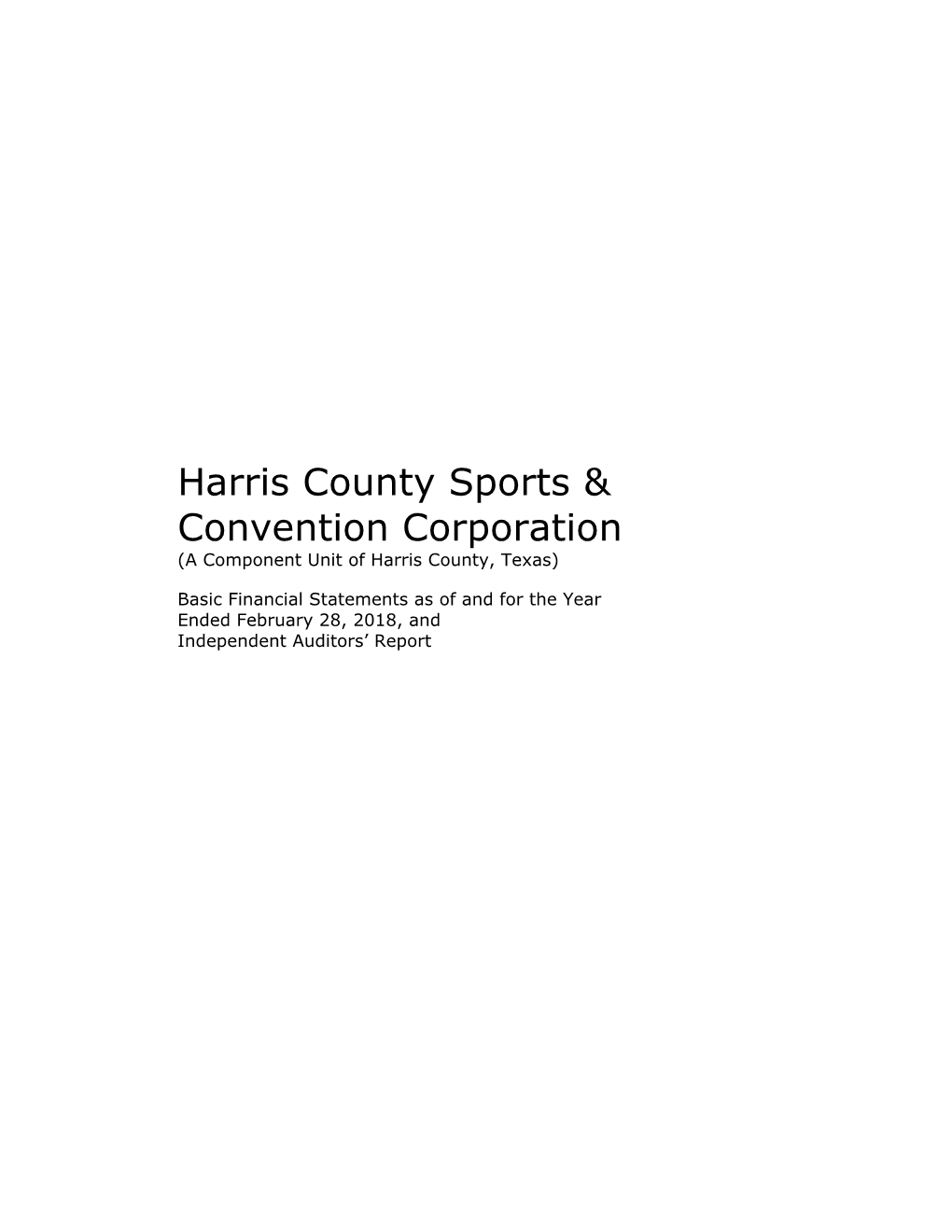 Harris County Sports & Convention Corporation