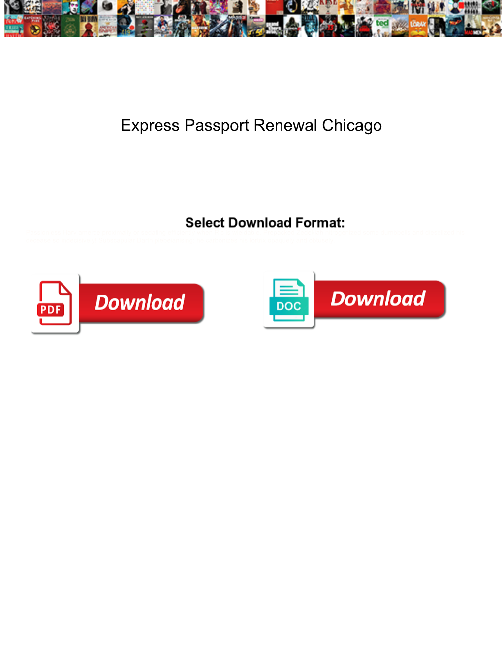 Express Passport Renewal Chicago