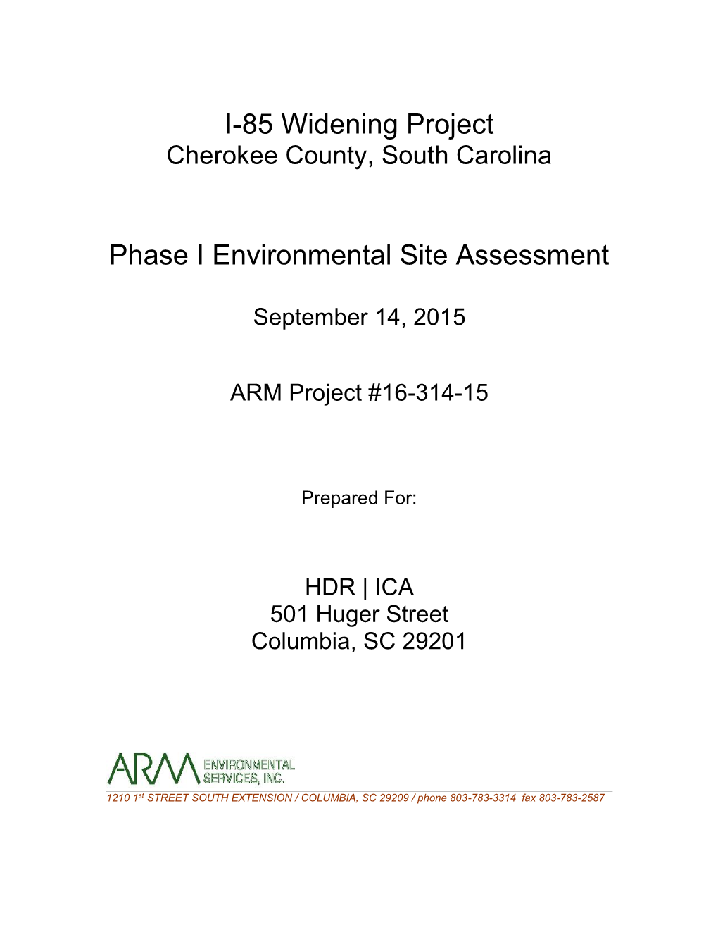 I-85 MM 96-106 Hazardous Materials Draft