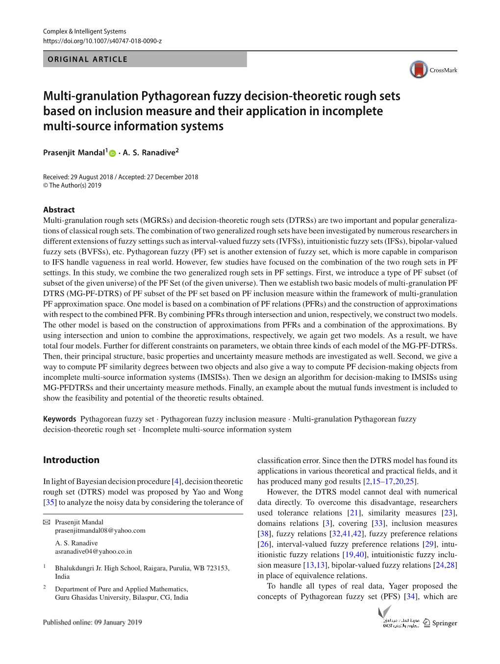 Multi-Granulation Pythagorean Fuzzy Decision-Theoretic Rough Sets Based on Inclusion Measure and Their Application in Incomplete Multi-Source Information Systems