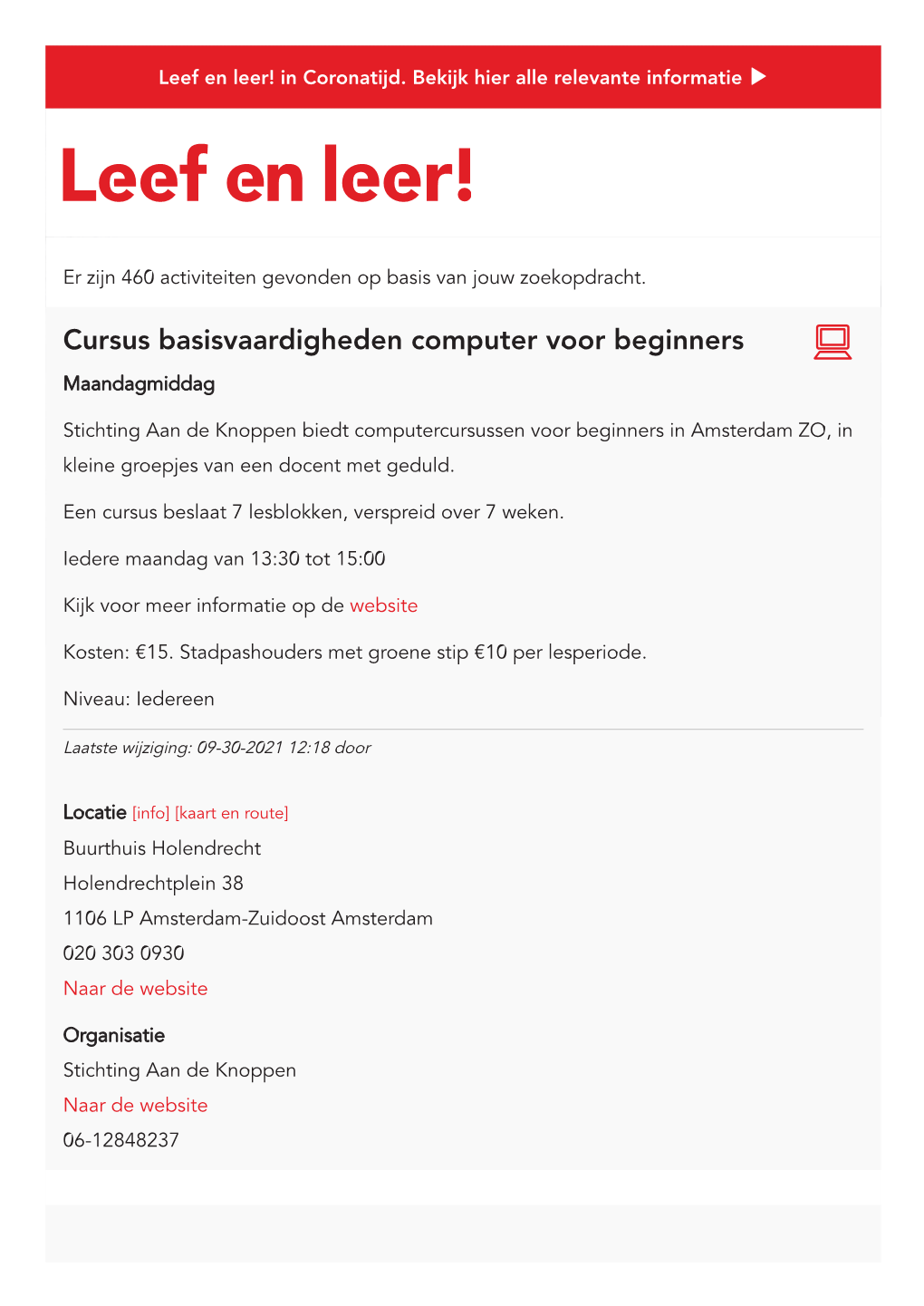 Tijdelijk Geen Activiteit Wegens Corona *** Digisterker, Cursus Eerste Hulp Bij De Digitale Overheid in Deze Cursus Leer Je Werken Met De Digitale Overheid