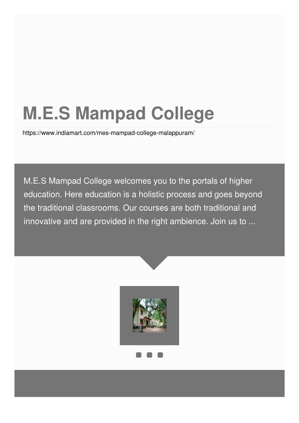 M.E.S Mampad College