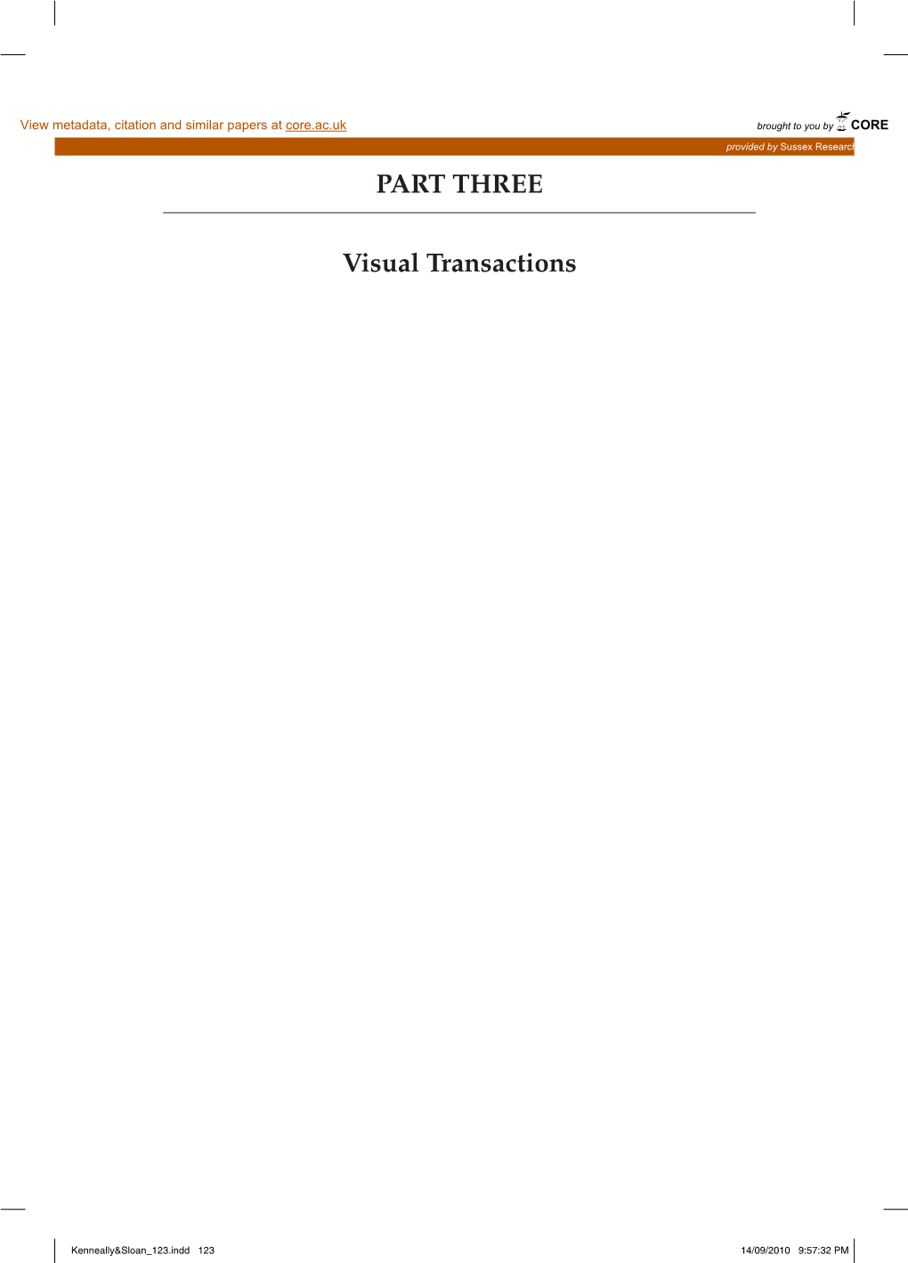 PART THREE Visual Transactions