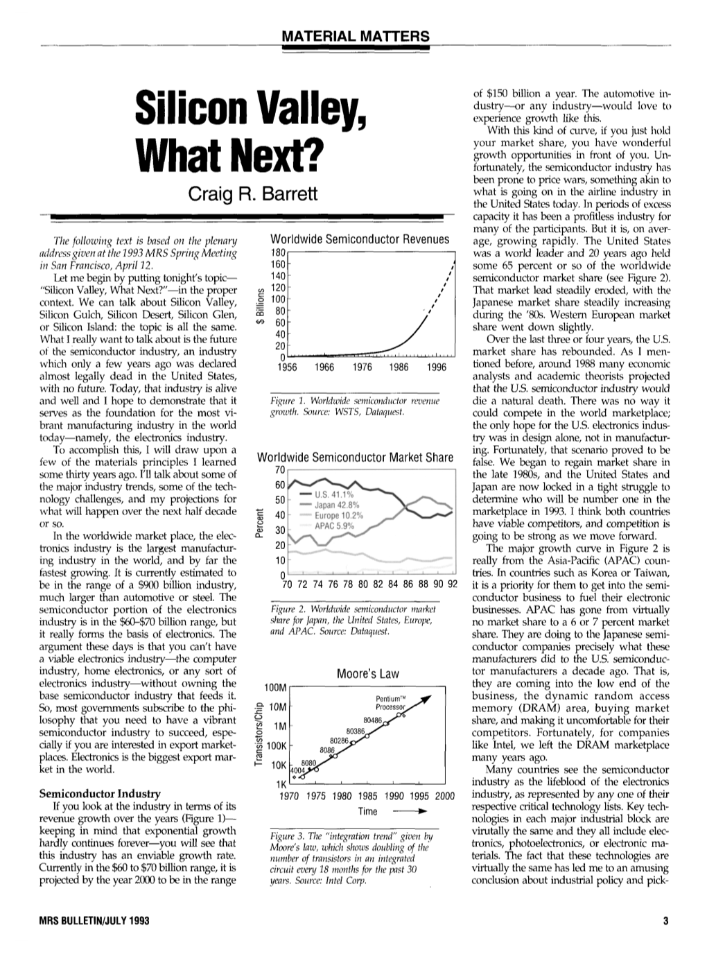 Silicon Valley, What Next?