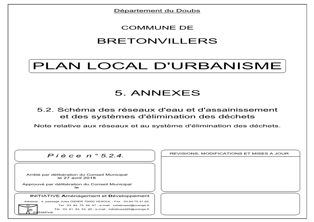 Plan Local D'urbanisme Plan Local D'urbanisme