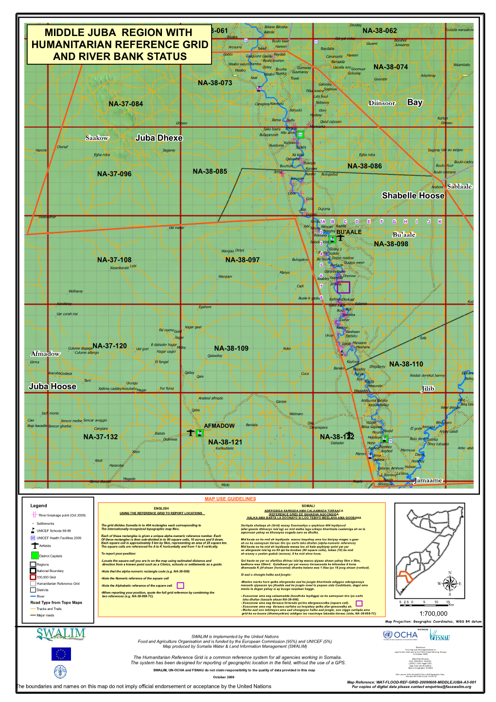 Middle Juba Region with Humanitarian Reference