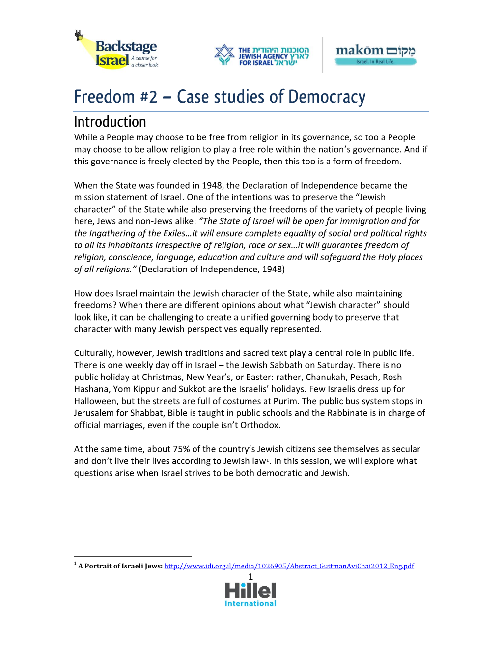 Case Studies of Democracy