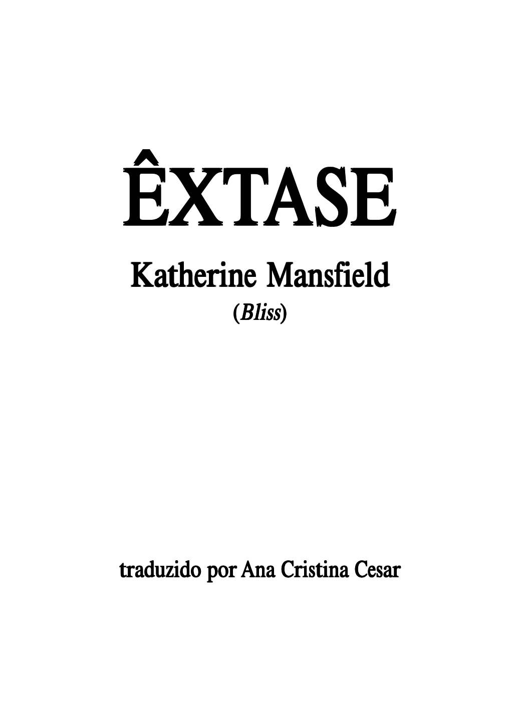 Katherine-Mansfield-Bliss Ana C