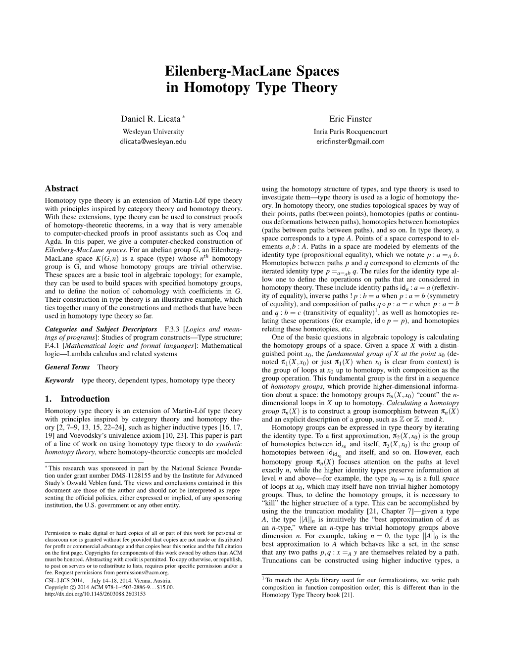Eilenberg-Maclane Spaces in Homotopy Type Theory