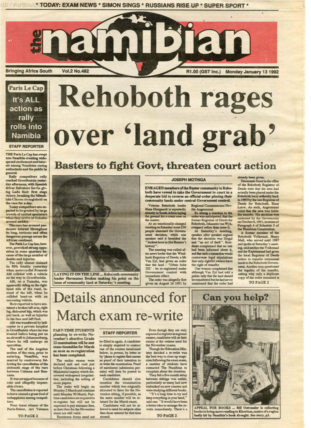 13 January 1992