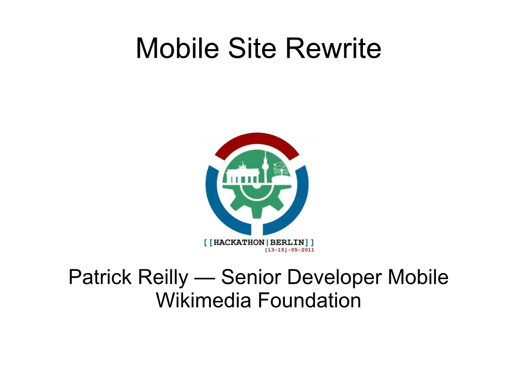 Mobile Site Rewrite