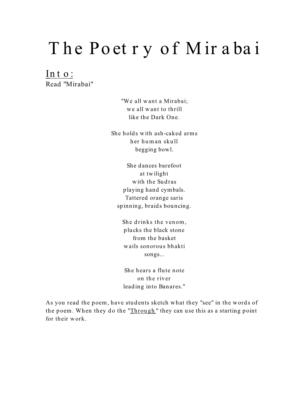 The Poetry of Mirabai