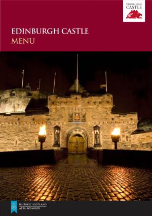 Edinburgh Castle Menu