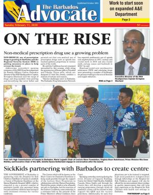 Sickkids Partnering with Barbados to Create Centre the GOVERNMENT of Barbados Is the Centre Which Will Be Known As the Court