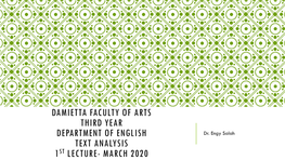 The Lesson” Othe Writer Ohints Osummary Otitle Othemes Osymbols Otopics for Discussion Part II-Literary Terms “THE LESSON” BY: TONI CADE BAMBARA