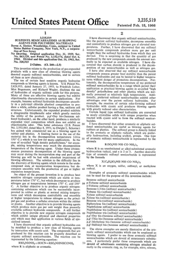 United States Patent Office Patented Feb