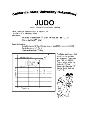 JUDO Under the Authority of the Bakersfield Judo Club