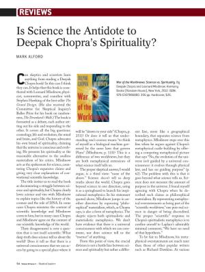 Is Science the Antidote to Deepak Chopra's Spirituality?