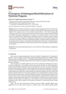 Convergence of Subtangent-Based Relaxations of Nonlinear Programs